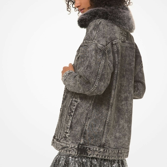 Michael Michael Kors Acid-Wash Denim Jumpsuit - Picture 8 of 13